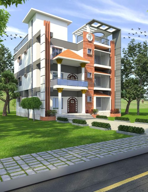 বাডির সামনের নকশা 