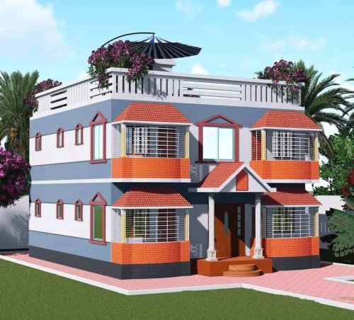 বাডির সামনের নকশা 