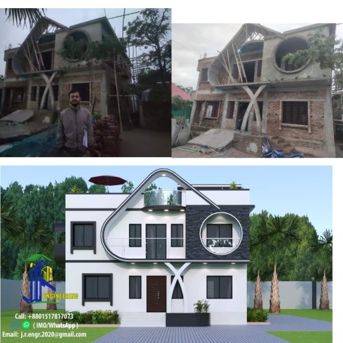 বাডির সামনের নকশা 