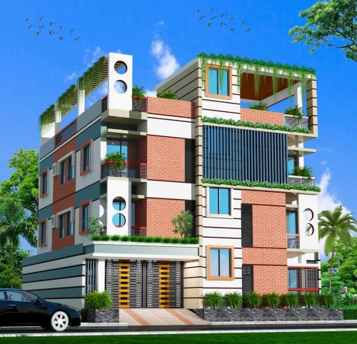 বাডির সামনের নকশা 